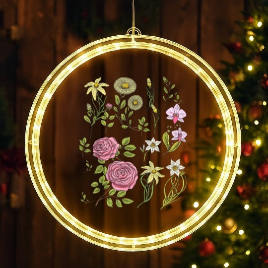 Flowers Cottagecore Mushroom Indie Clothes LED Christmas Window Lights