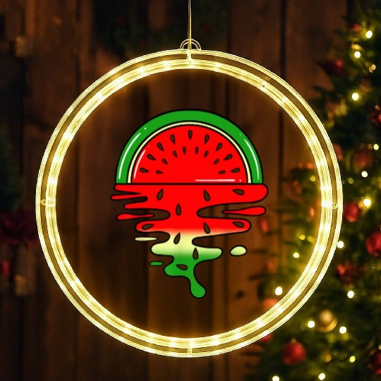 Watermelon Sunset Summer Fruit Lover LED Christmas Window Lights