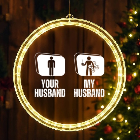 Your Husband My Husband Funny Wife Drone Pilot LED Christmas Window Lights
