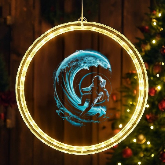 Space Surfing Classic LED Christmas Window Lights
