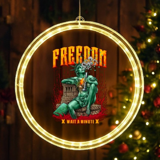 statue of liberty smoking #1 LED Christmas Window Lights