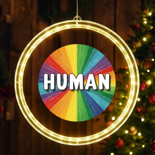 LGBTQ Human LED Christmas Window Lights