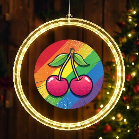 LGBTQ Cherry LED Christmas Window Lights