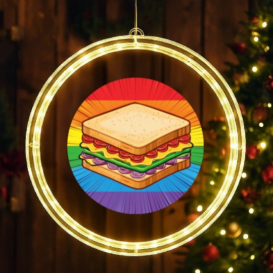 LGBTQ Sandwich LED Christmas Window Lights