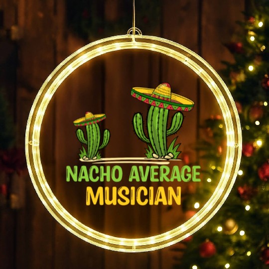 Nacho Average Musician LED Christmas Window Lights