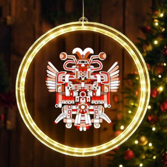 Aztec God Ancient Mythology Chalchiuhtotolin LED Christmas Window Lights