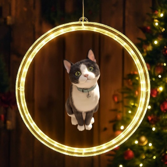 Cute kittens LED Christmas Window Lights