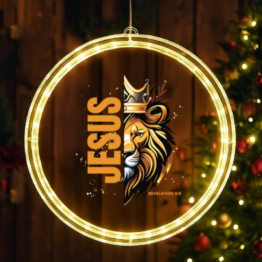 Jesus the Lion of Judah - Revelation 5:5 Cool LED Christmas Window Lights