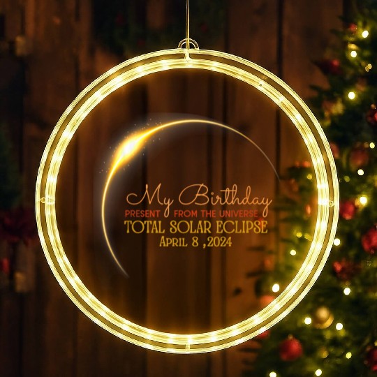 Solar Eclipse Birthday Present Universe LED Christmas Window Lights