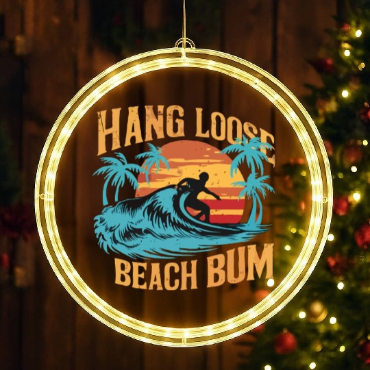 Hang Loose, Beach B LED Christmas Window Lights