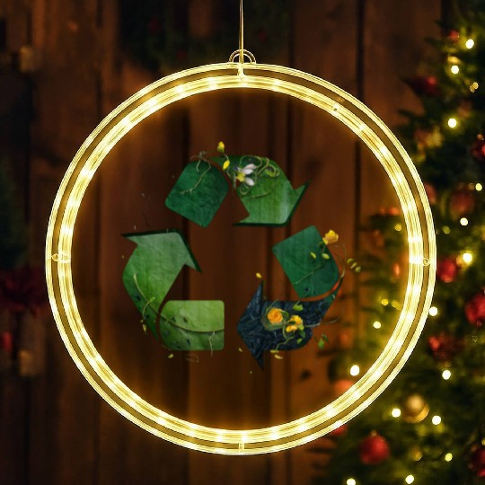recycling icon LED Christmas Window Lights