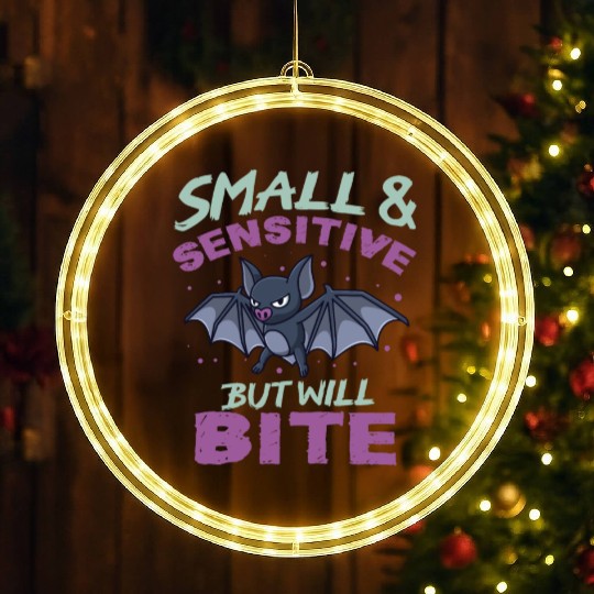 Bat Halloween Outfit Small Sensitive But Will Bite LED Christmas Window Lights