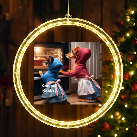 Cool and funny food dog LED Christmas Window Lights