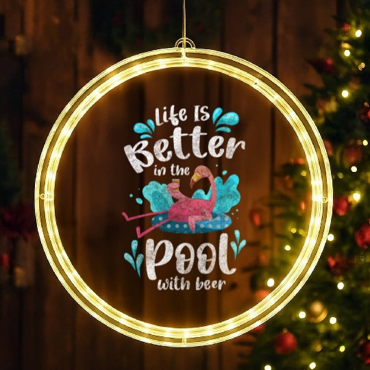 Swimming Pool Sun Swimming Trunks LED Christmas Window Lights