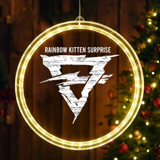 Rainbow Kitten Surprise Indie Band Tribute LED Christmas Window Lights