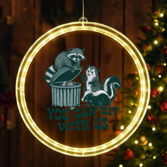 You Can Sit With Us Funny Awesome LED Christmas Window Lights