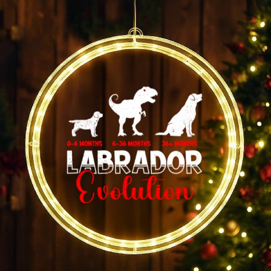 Labrador EVOLUTION Labrador Lovers Funny LED Christmas Window Lights