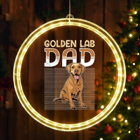 Golden Labrador Golden Lab Dad Labrador Owner LED Christmas Window Lights