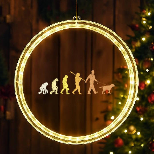 Labrador EVOLUTION Labrador Lovers Funny LED Christmas Window Lights