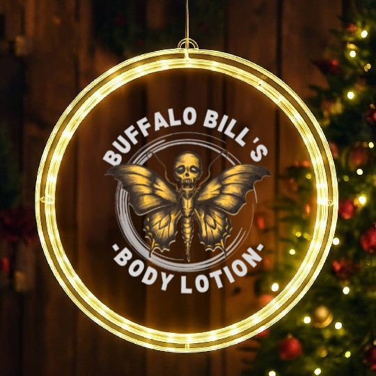 Vintage Distressed Buffalo Bill s Body Lotion LED Christmas Window Lights