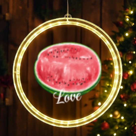 Watermelon, juicy, refreshing, summer fruit LED Christmas Window Lights