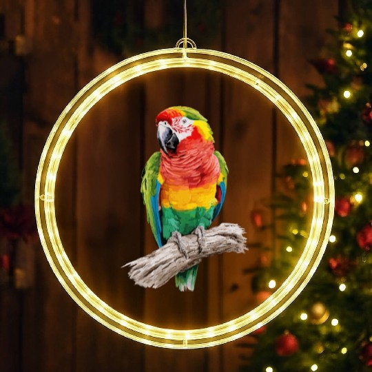 Macaw Parrot for a Bird Lover Animal Lover LED Christmas Window Lights