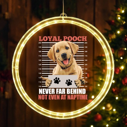 Labrador Lover LOYAL POOCH Lustiges Labrador LED Christmas Window Lights