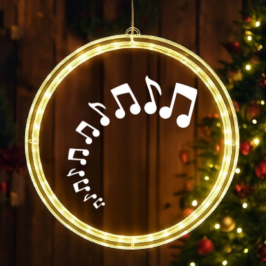 Many music nout Half Circle Musical Sound Love LED Christmas Window Lights