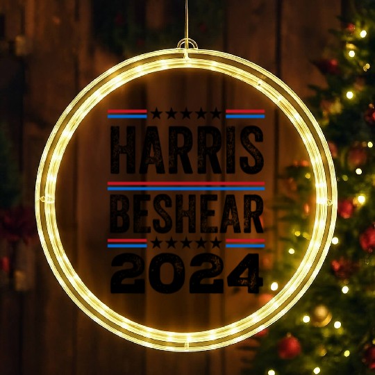 Kamala Harris Beshear 2024 US Election Democrat LED Christmas Window Lights