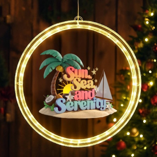Sun Sea And Serenity LED Christmas Window Lights