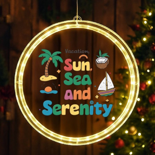 Sun Sea And Serenity LED Christmas Window Lights