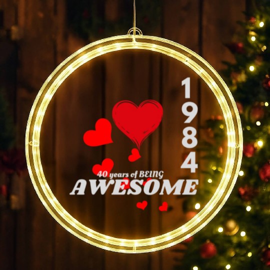 Funny 40th Birthday Gift LED Christmas Window Lights for Men women