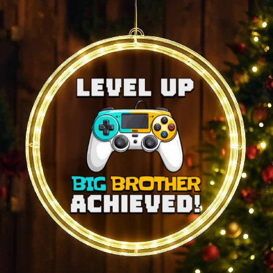 Funny Big Brother Level Up LED Christmas Window Lights
