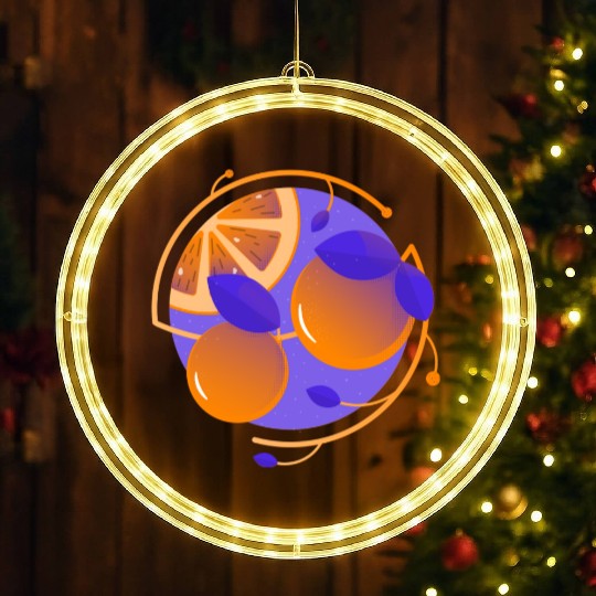 Orange Fruit LED Christmas Window Lights