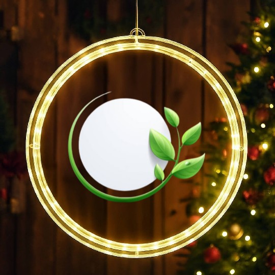 To create a green eco-friendly design stock illust LED Christmas Window Lights