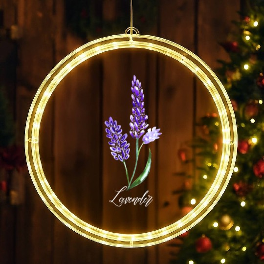 Lavender Flowers, Keen Gardner, Flower lover LED Christmas Window Lights