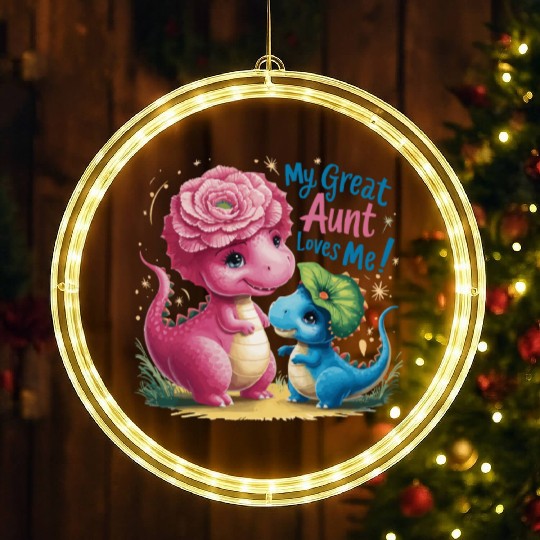 My Great Aunt Loves Me LED Christmas Window Lights