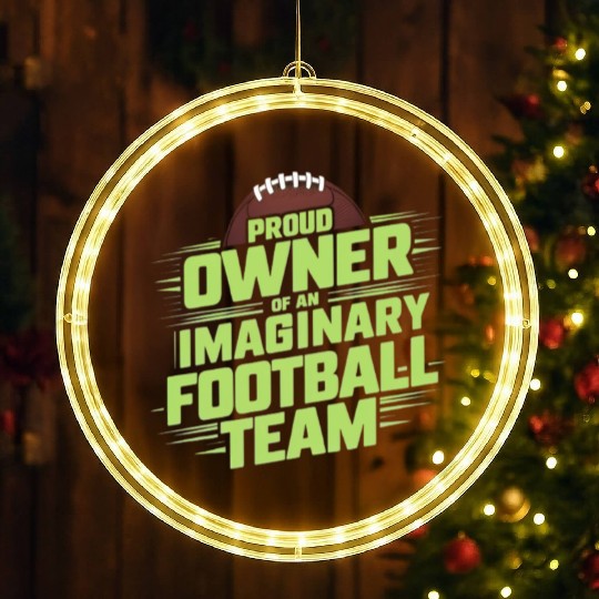 FUNNY FANTASY FOOTBALL IMAGINARY FOOTBALL TEAM LED Christmas Window Lights