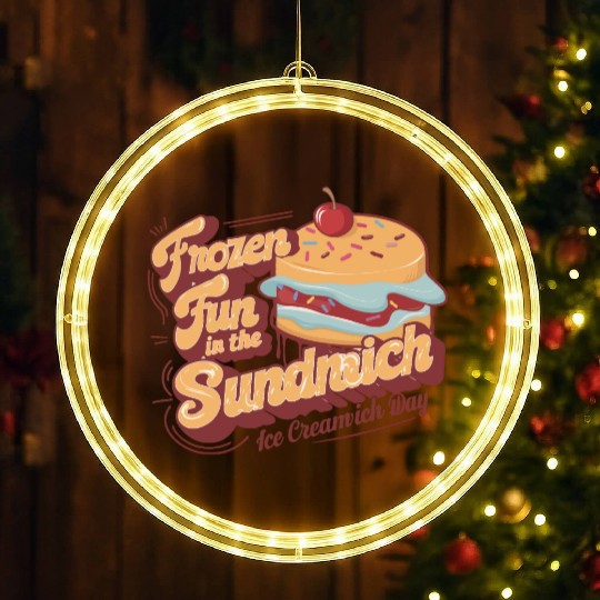 Ice Cream Sandwich LED Christmas Window Lights