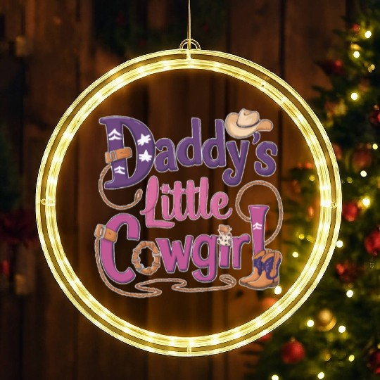 Daddy's Little Cowgirl LED Christmas Window Lights