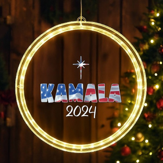 Kamala Harris 2024 For President Campaign Design LED Christmas Window Lights