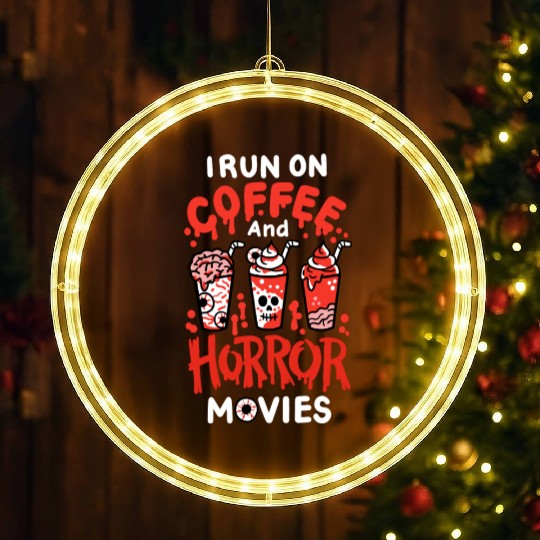 Horror Movie and Coffee LED Christmas Window Lights