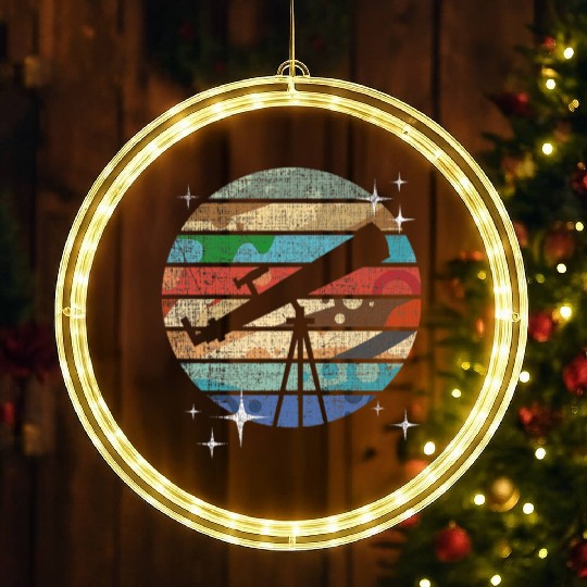 Planets Of Solar System Telescope Astronomy LED Christmas Window Lights