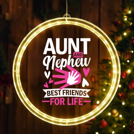 aunt and nephew best friends for life LED Christmas Window Lights