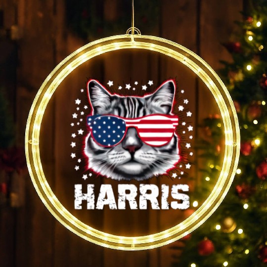 Kamala Harris for President 2024 LED Christmas Window Lights | Funny