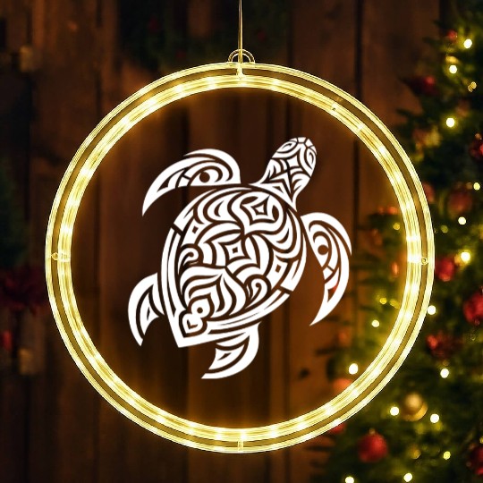 Elegant T Tattoo Turtle LED Christmas Window Lights