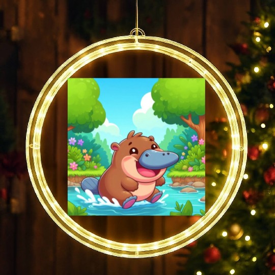 The hippo-platypus LED Christmas Window Lights