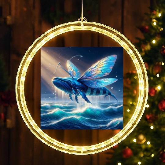 The blue whale-hornet LED Christmas Window Lights