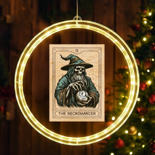 Necromancer - Spooky Necromancer Bones Necromancer LED Christmas Window Lights