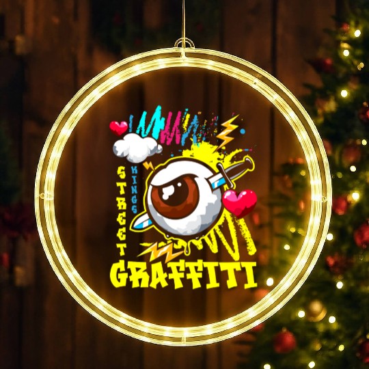 Graffiti Train Hip Hop LED Christmas Window Lights